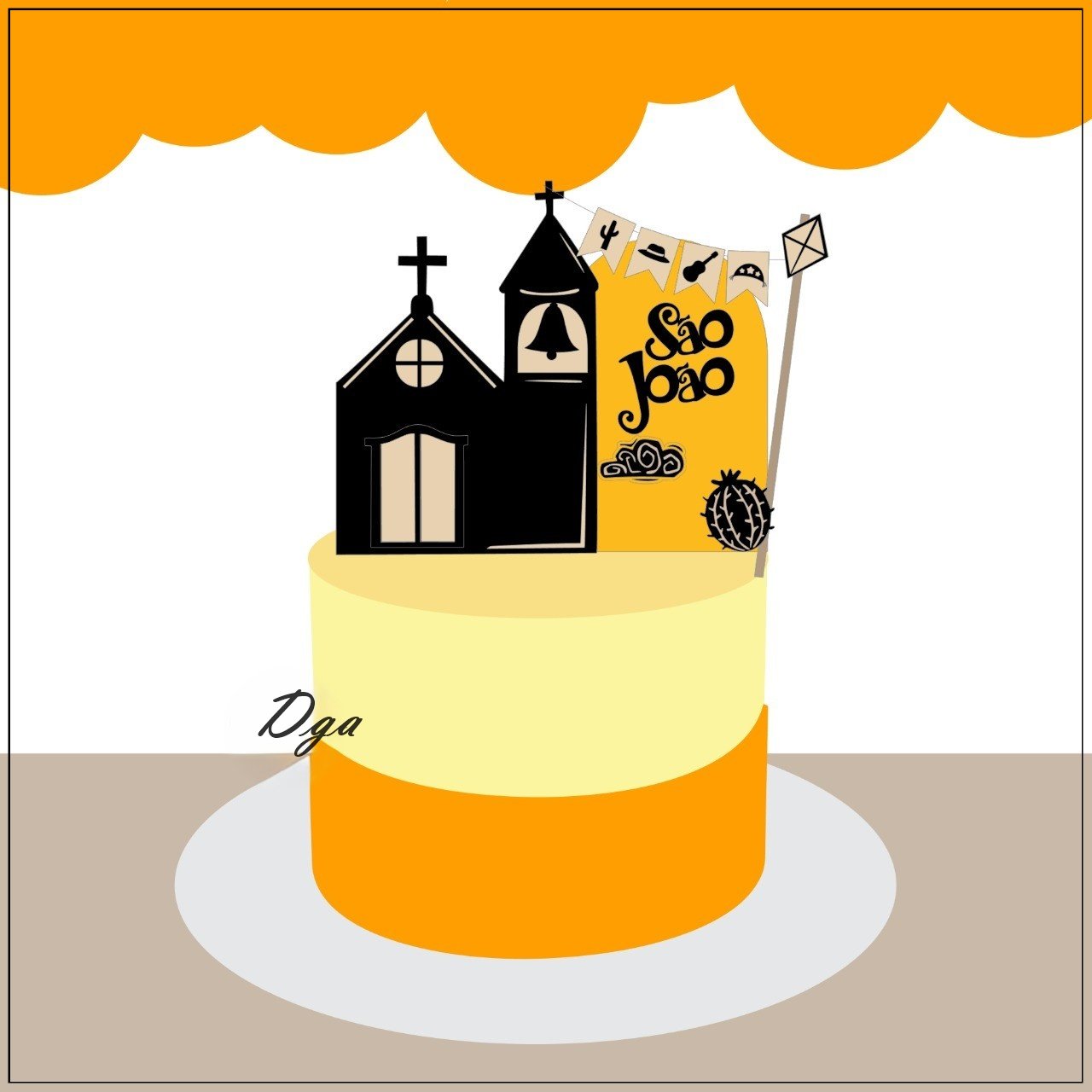 Arquivo De Corte Topo De Bolo Arraia Festa Junina São João Igreja 6