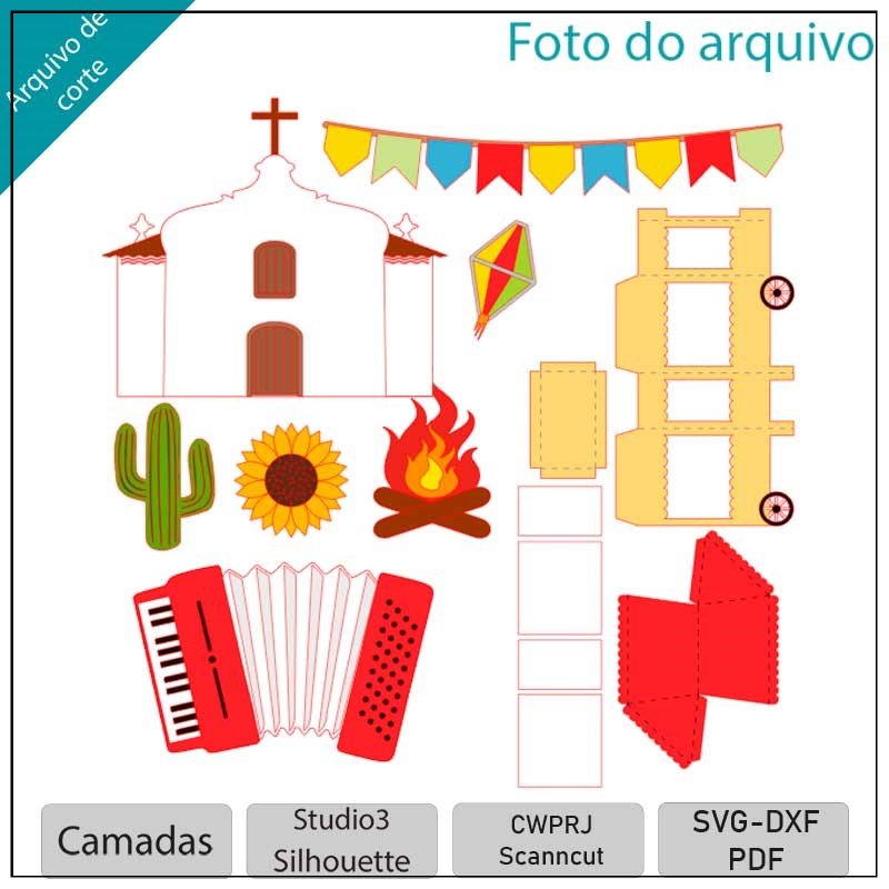 Arquivo De Corte Topo De Bolo Arraia Festa Junina São João Igreja 9