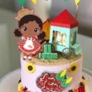 Arquivo De Corte Topo De Bolo Arraia Festa Junina São João Menina 13