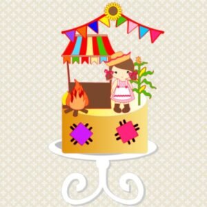 Arquivo De Corte Topo De Bolo Arraia Festa Junina São João Menina 24