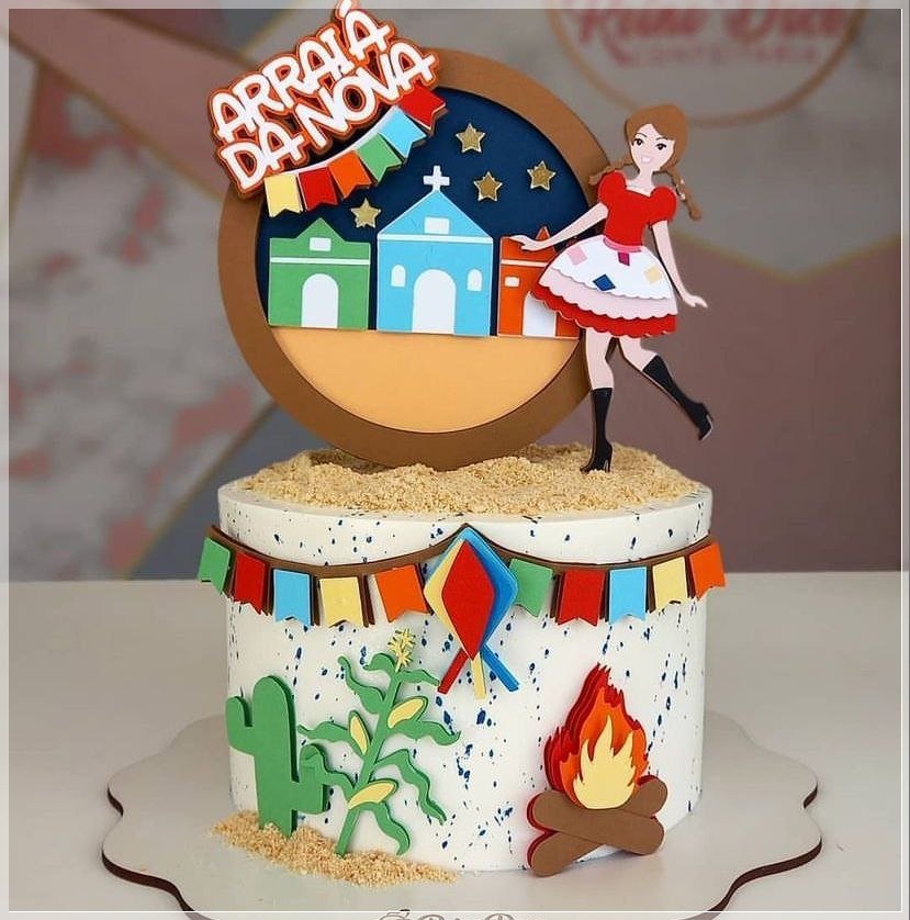 Arquivo De Corte Topo De Bolo Arraia Festa Junina São João Menina 69