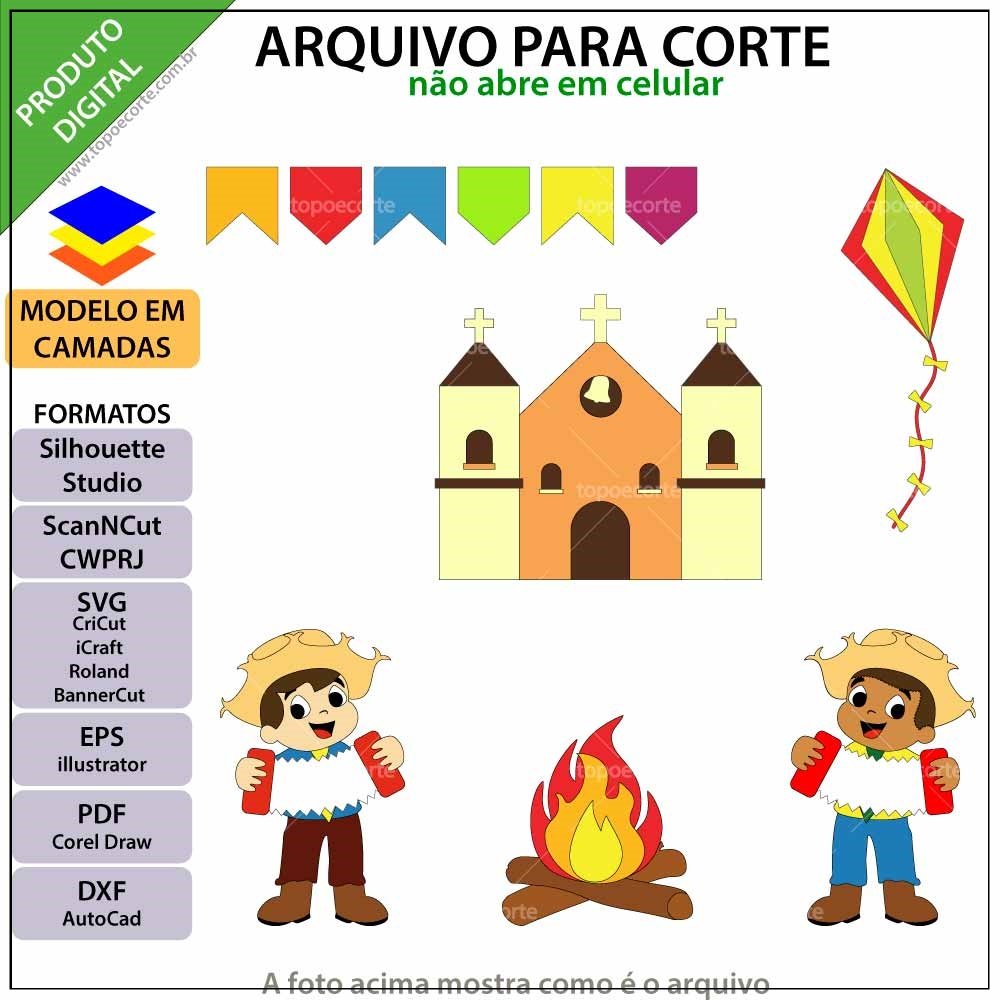 Arquivo De Corte Topo De Bolo Arraia Festa Junina São João Menino 42