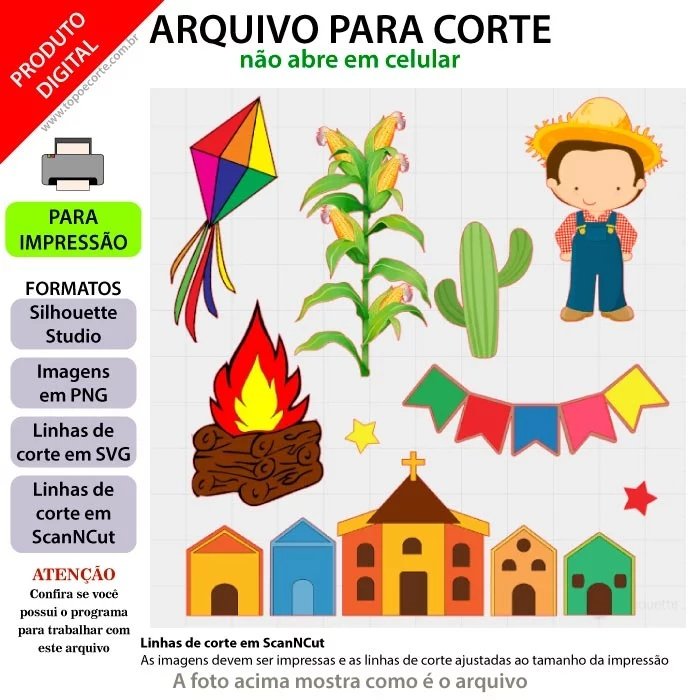Arquivo De Corte Topo De Bolo Arraia Festa Junina São João Menino 43
