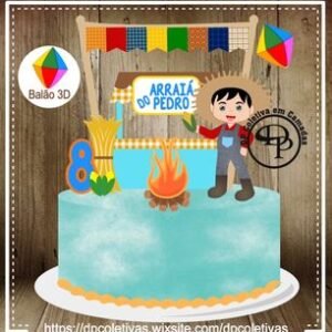 Arquivo De Corte Topo De Bolo Arraia Festa Junina São João Menino 7