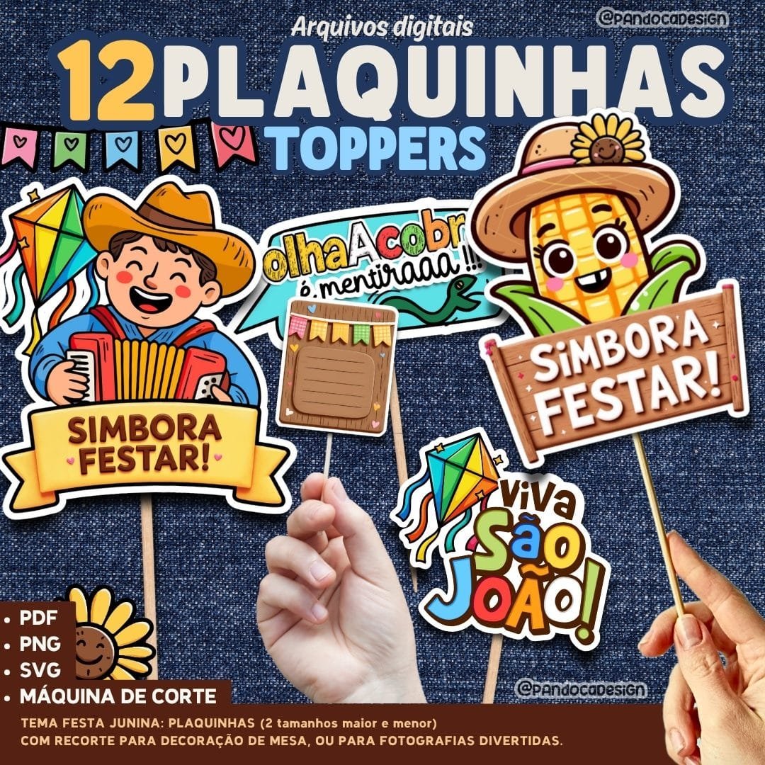 Arquivo De Corte Topo De Bolo Arraiá Festa Junina São João 19