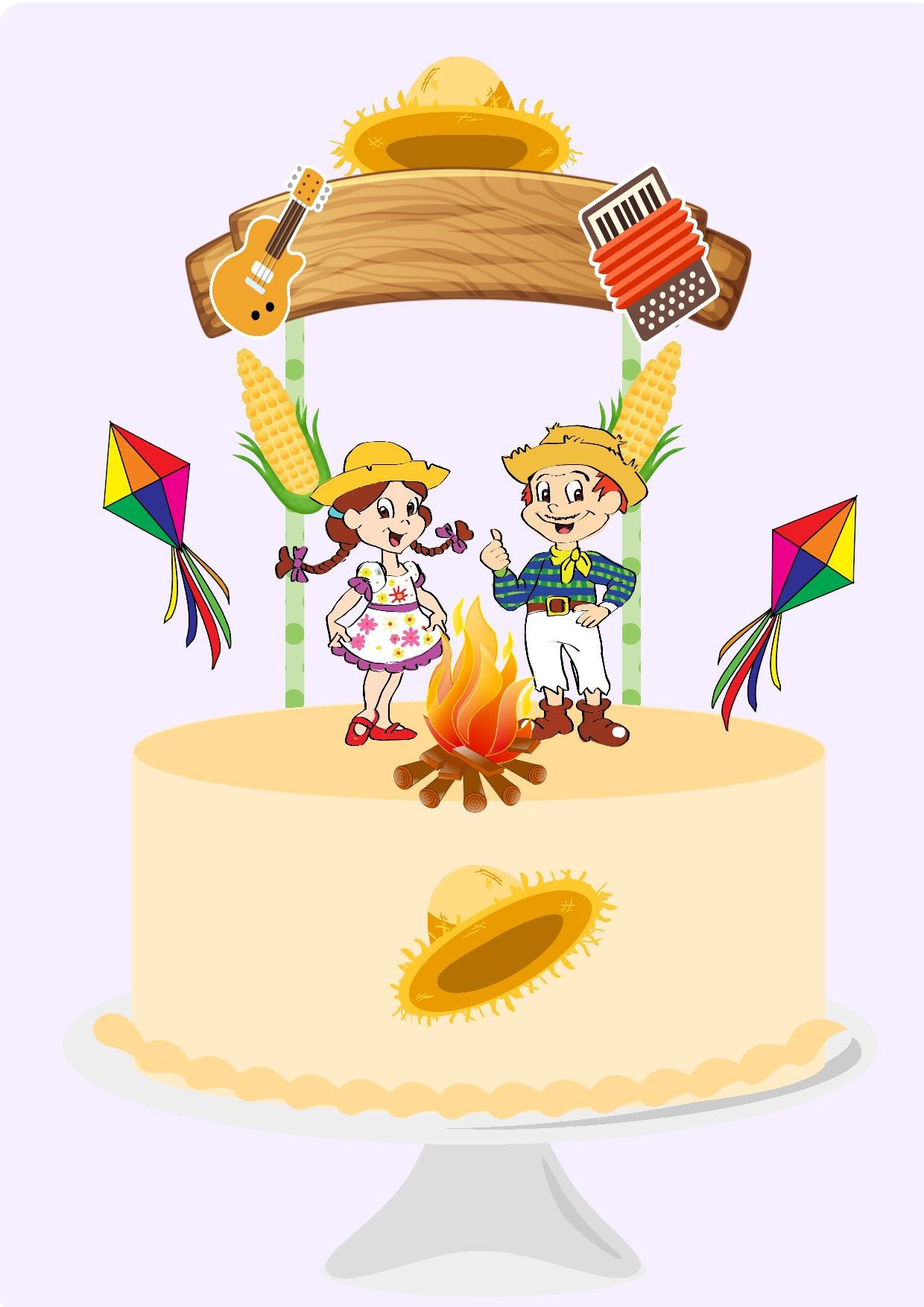 Arquivo De Corte Topo De Bolo Arraiá Festa Junina São João 6