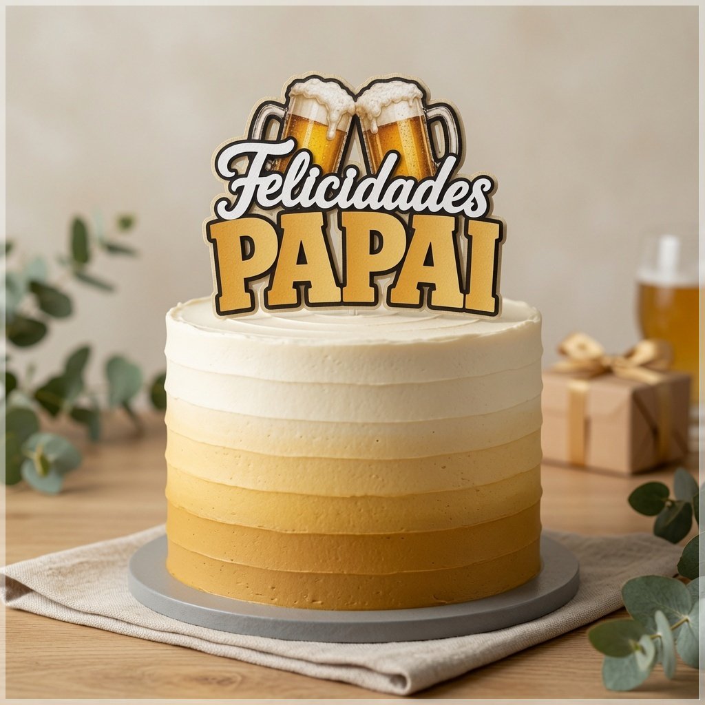 Arquivo De Corte Topo De Bolo Dia Dos Pais Felicidades Papai 17