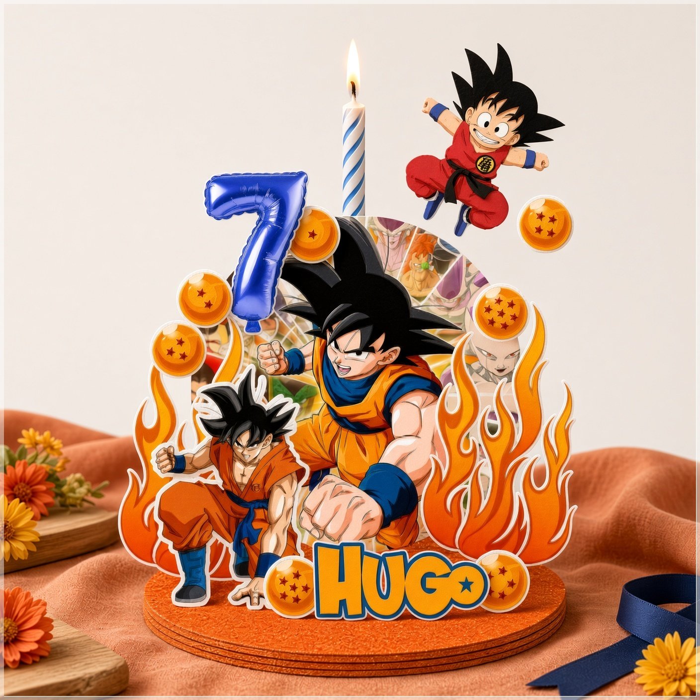Arquivo De Corte Topo De Bolo Dragon Ball Vela Cenário 10