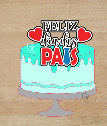 Arquivo De Corte Topo De Bolo Feliz Dia Dos Pais 52
