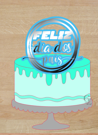 Arquivo De Corte Topo De Bolo Feliz Dia Dos Pais 64