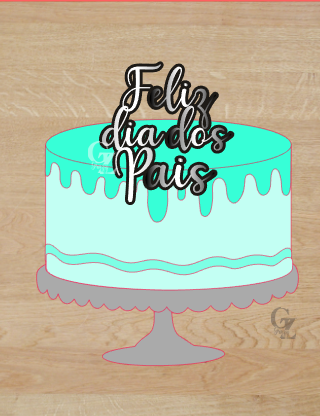 Arquivo De Corte Topo De Bolo Feliz Dia Dos Pais 65