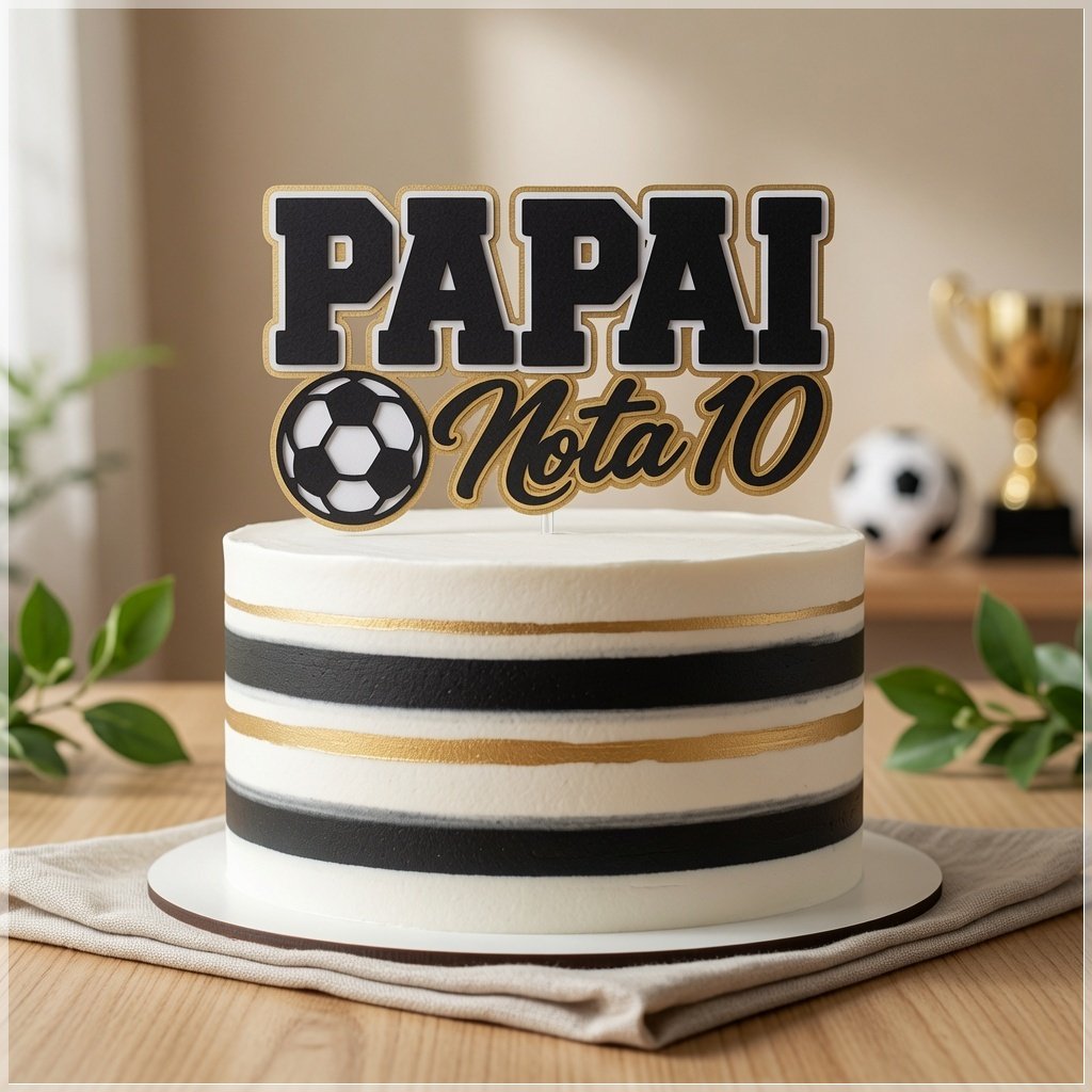 Arquivo De Corte Topo De Bolo Futebol Dia Dos Pais 8