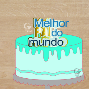 Arquivo De Corte Topo De Bolo Melhor Pai Dia Dos Pais 39