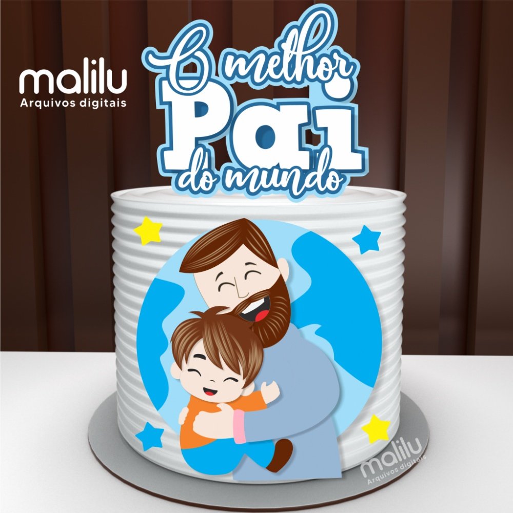 Arquivo De Corte Topo De Bolo Melhor Pai Dia Dos Pais 7