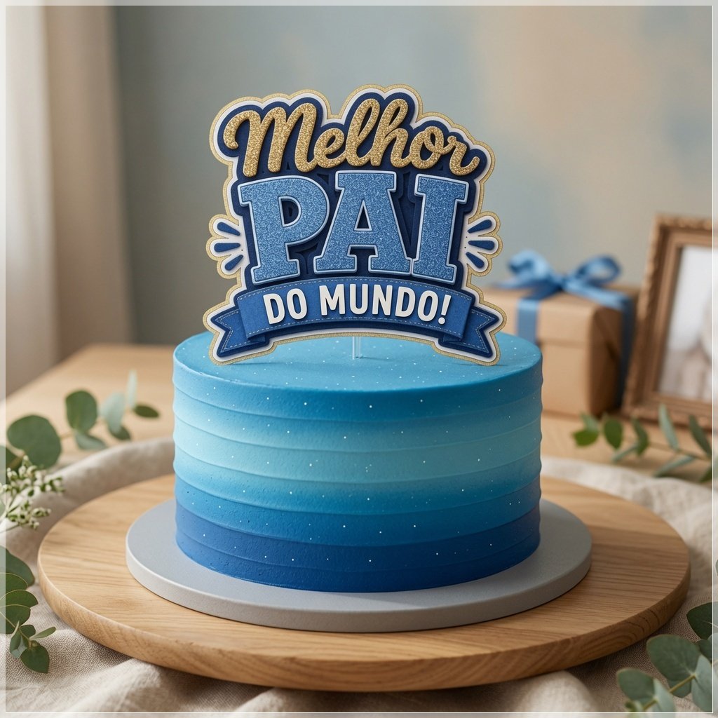 Arquivo De Corte Topo De Bolo Melhor Pai Dia Dos Pais 50