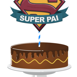 Arquivo De Corte Topo De Bolo Pai Herói Super Pai Dia Dos Pais 3