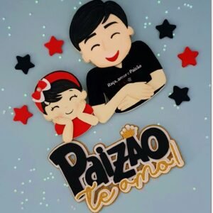 Arquivo De Corte Topo De Bolo Pai E Filha Pai Menina Dia Dos Pais 6