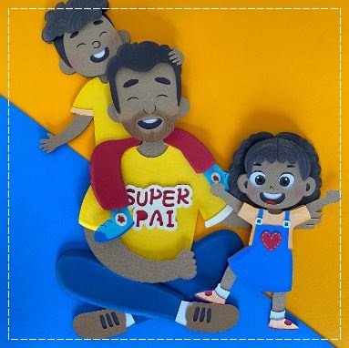 Arquivo De Corte Topo De Bolo Pai E Filhos Menina E Menino Dia Dos Pais 7