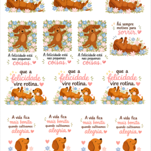 Arte Dtf Uv Cachorro Frases