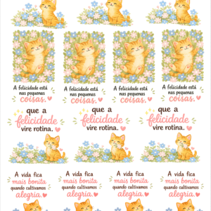 Arte Dtf Uv Gato Frases