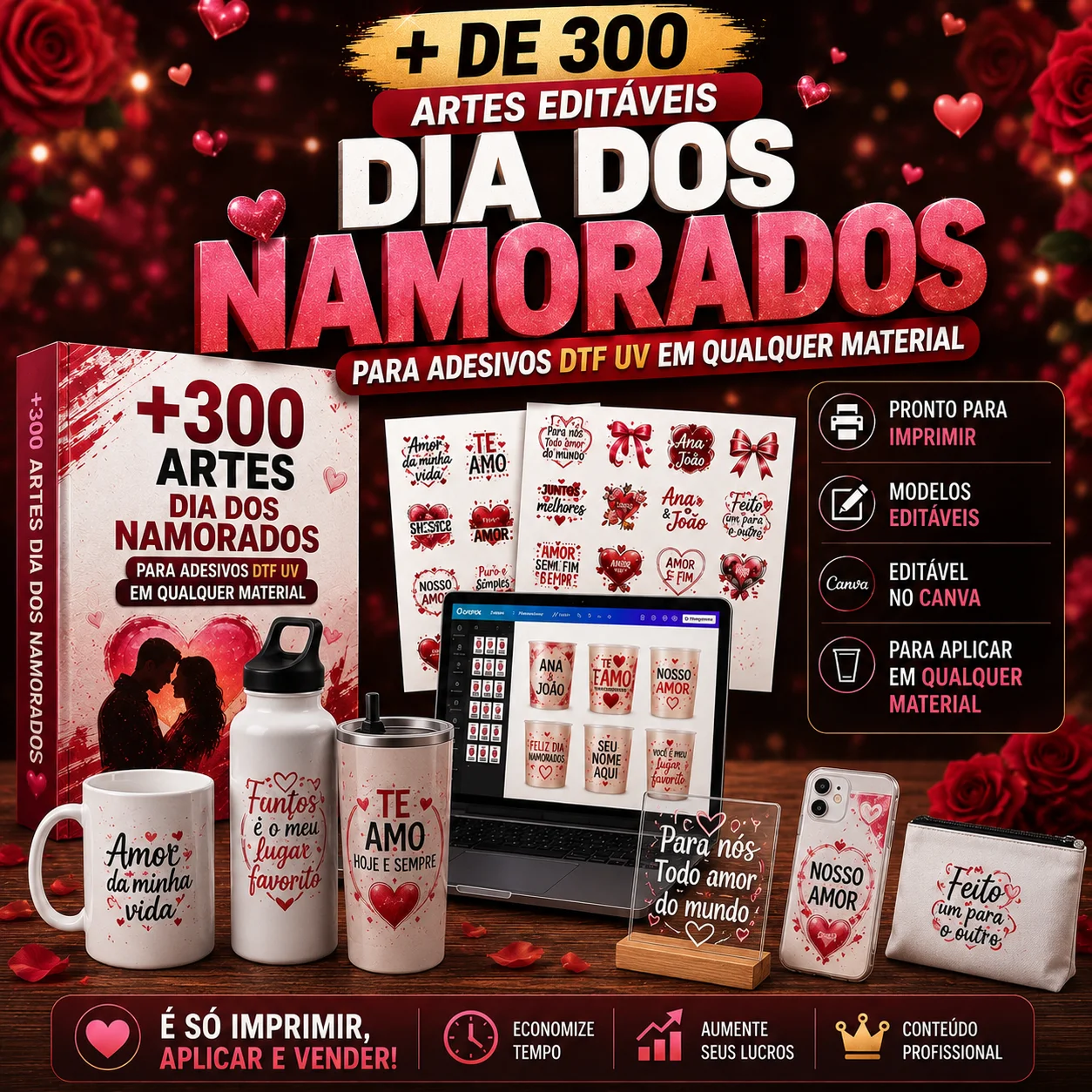 DTF UV Artes Dia Dos Namorados 2026