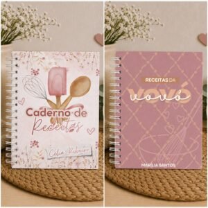 Encadernação Caderno De Receitas Avó