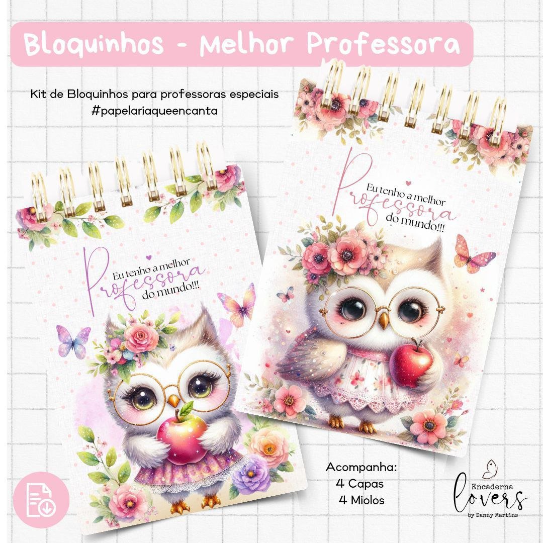 Encadernação Combo Arquivo Bloquinho Melhor Dia Dos Professores 1