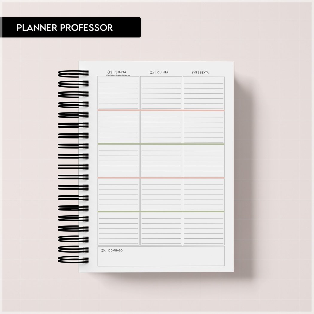 Encadernação Planner Professor 27
