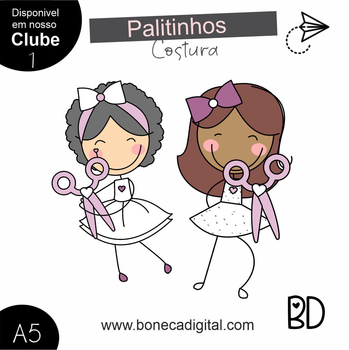 Kit Digital 10 Palitinhos Costureira 2