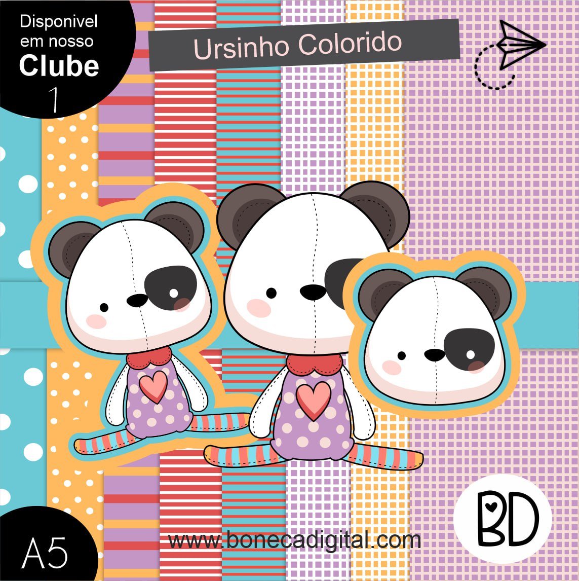 Kit Digital 13 Ursinho Color 1