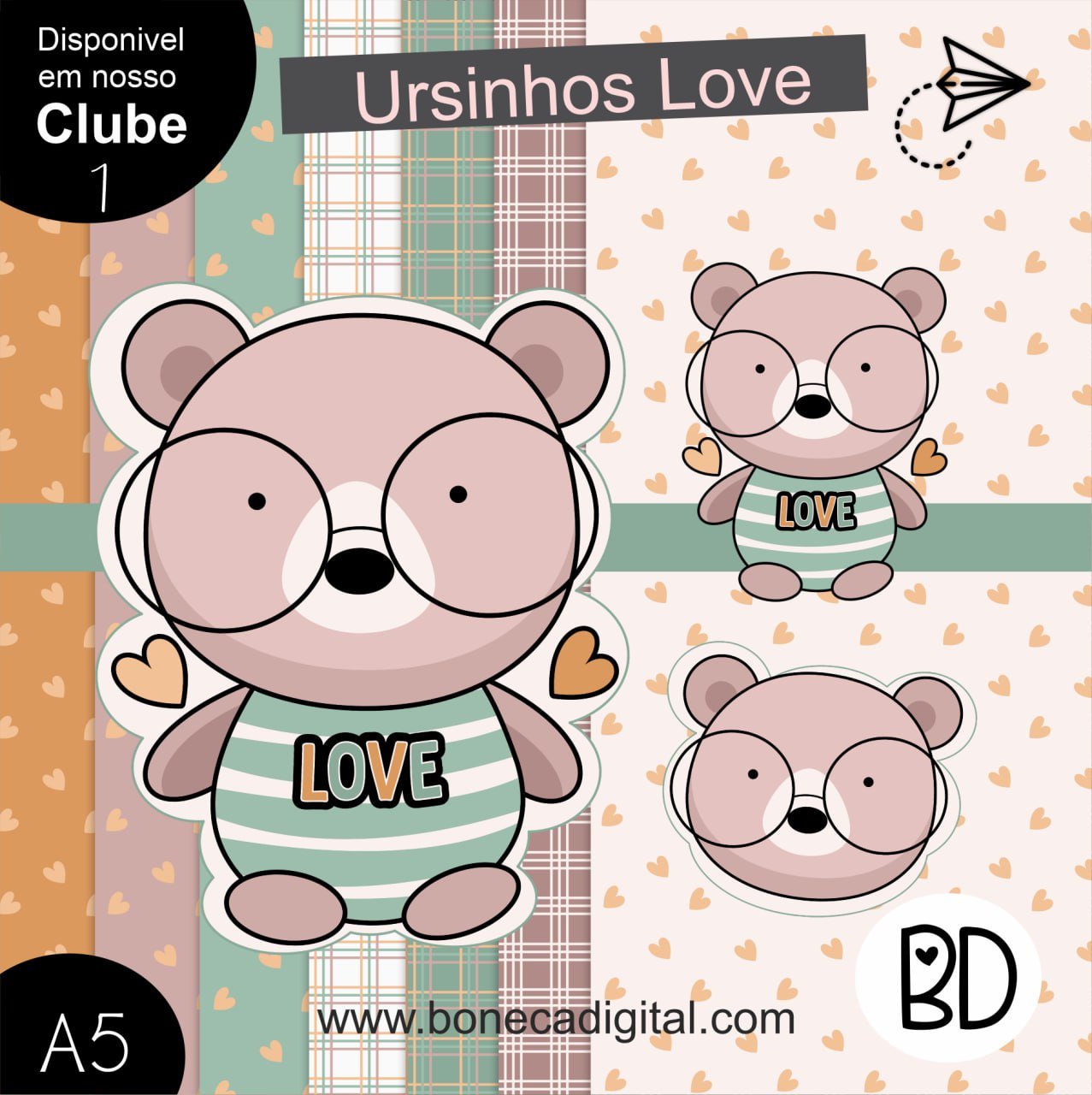 Kit Digital 14 Ursinho Love 2