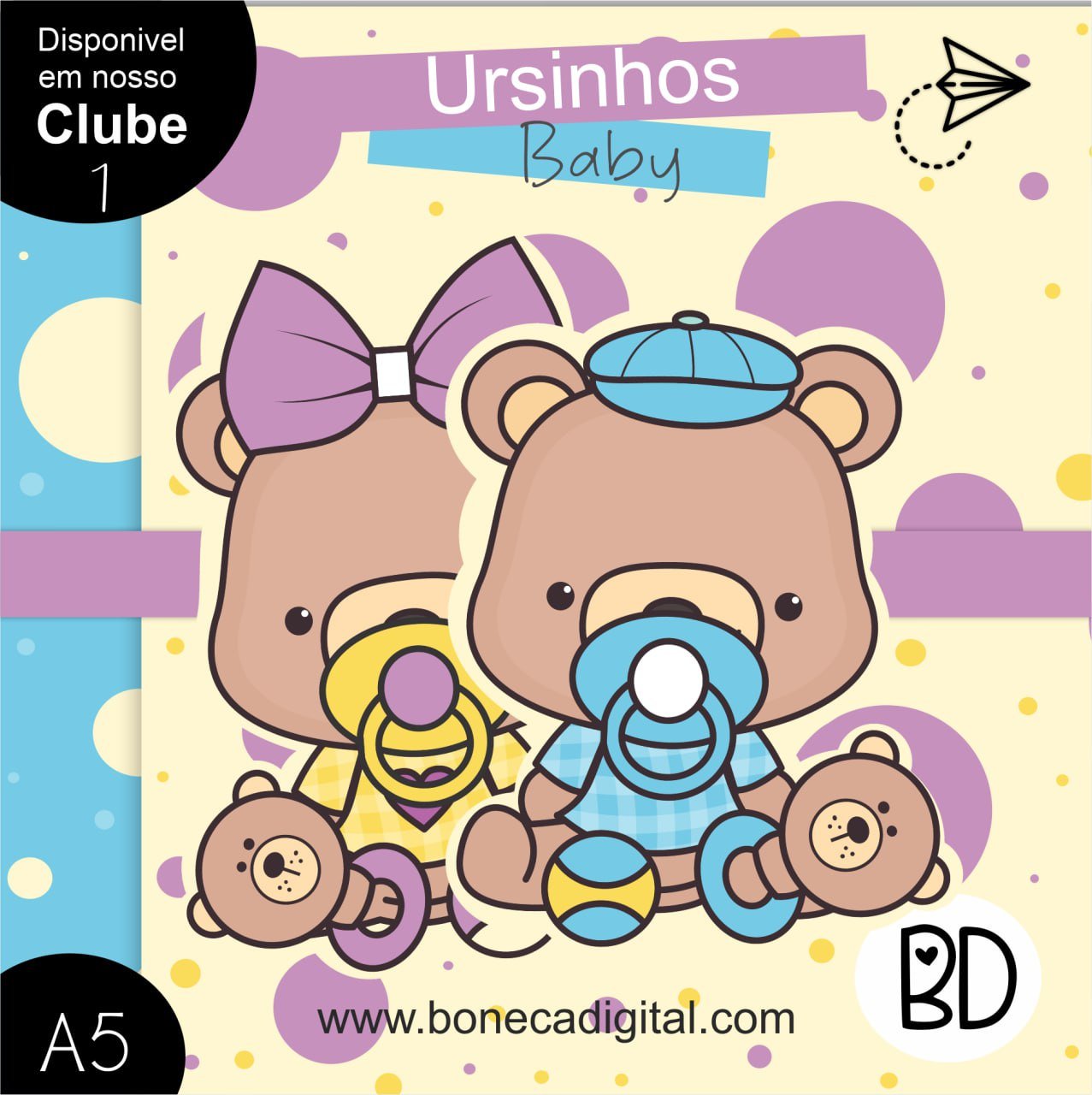Kit Digital 15 Ursinhos Bebes 3