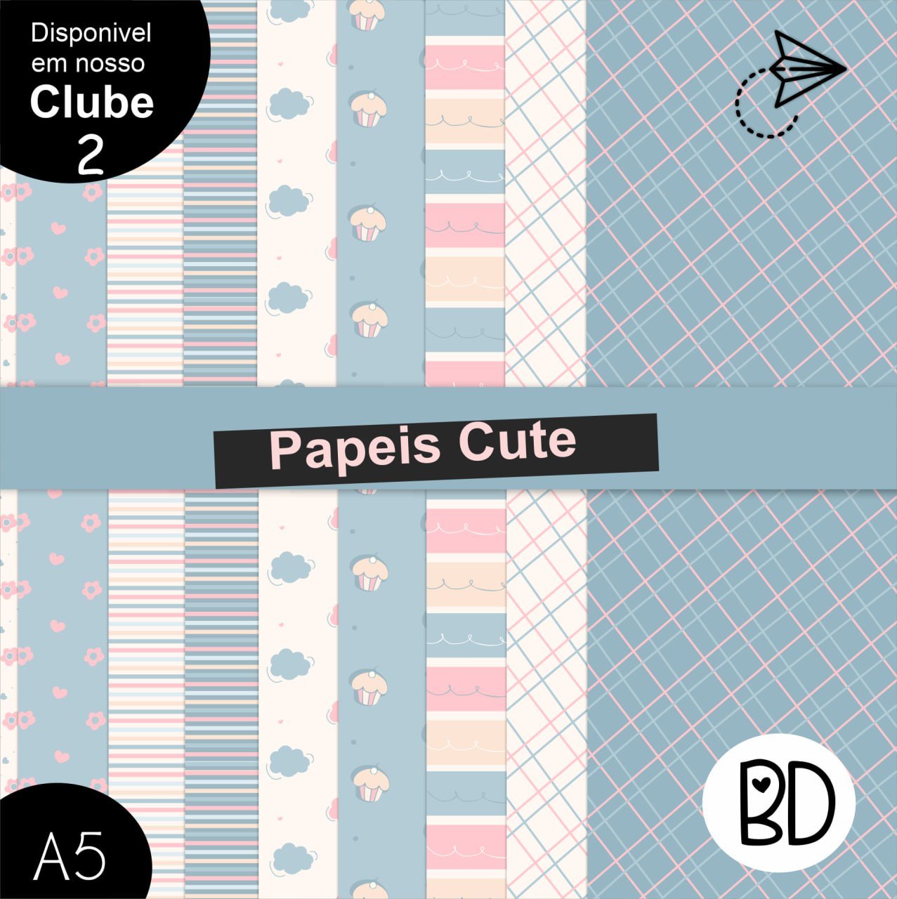 Kit Digital 23 Papeis Cute 7