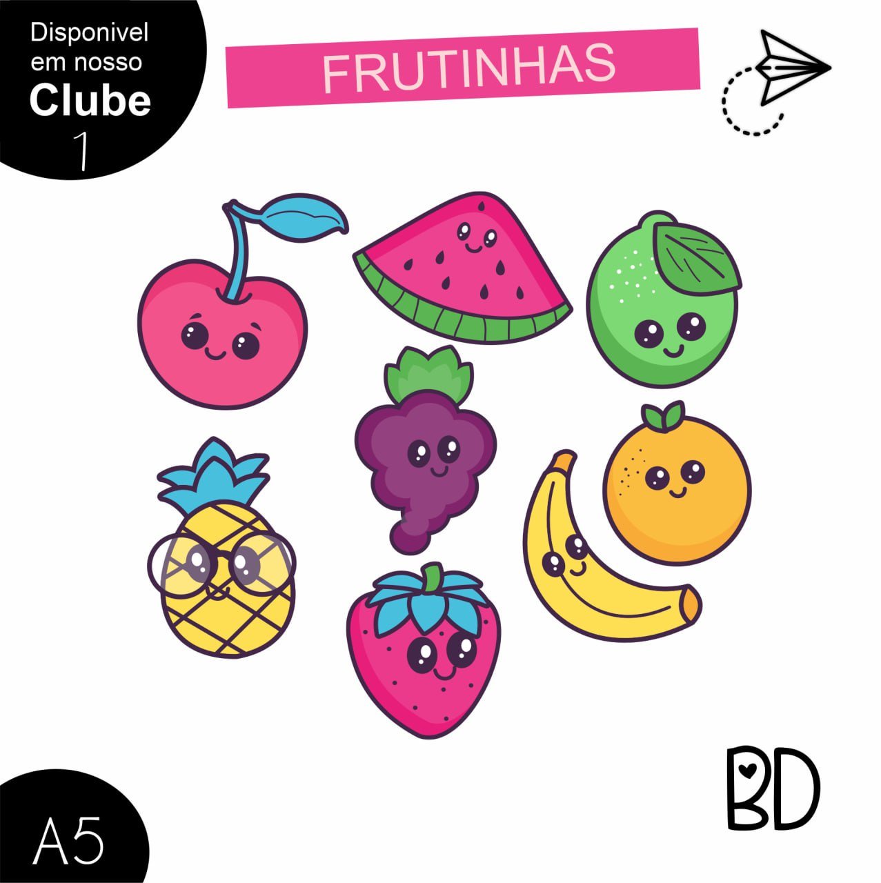 Kit Digital 38 Frutinhas Kawai 2