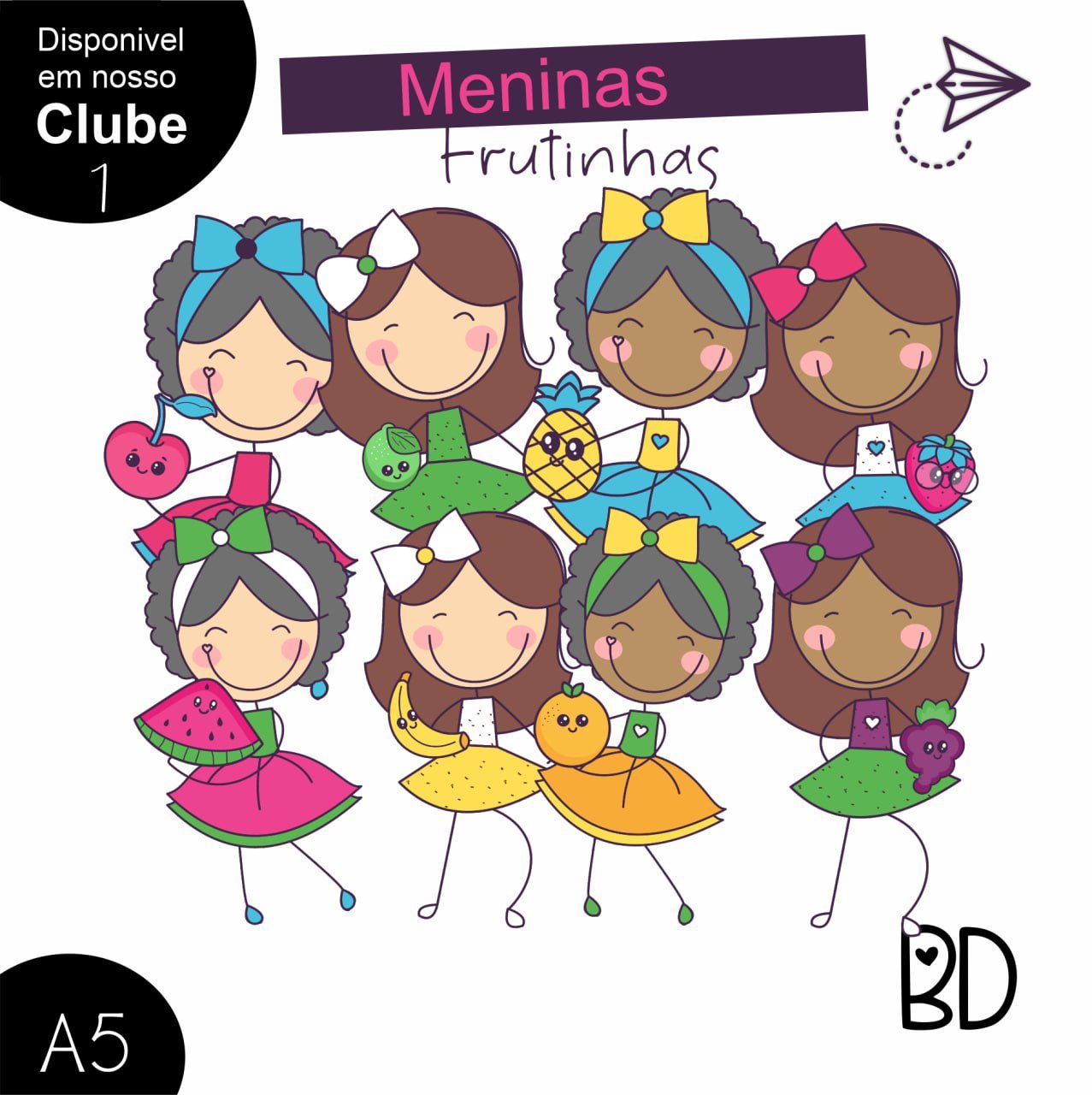 Kit Digital 39 Frutinhas Palitinhos 1