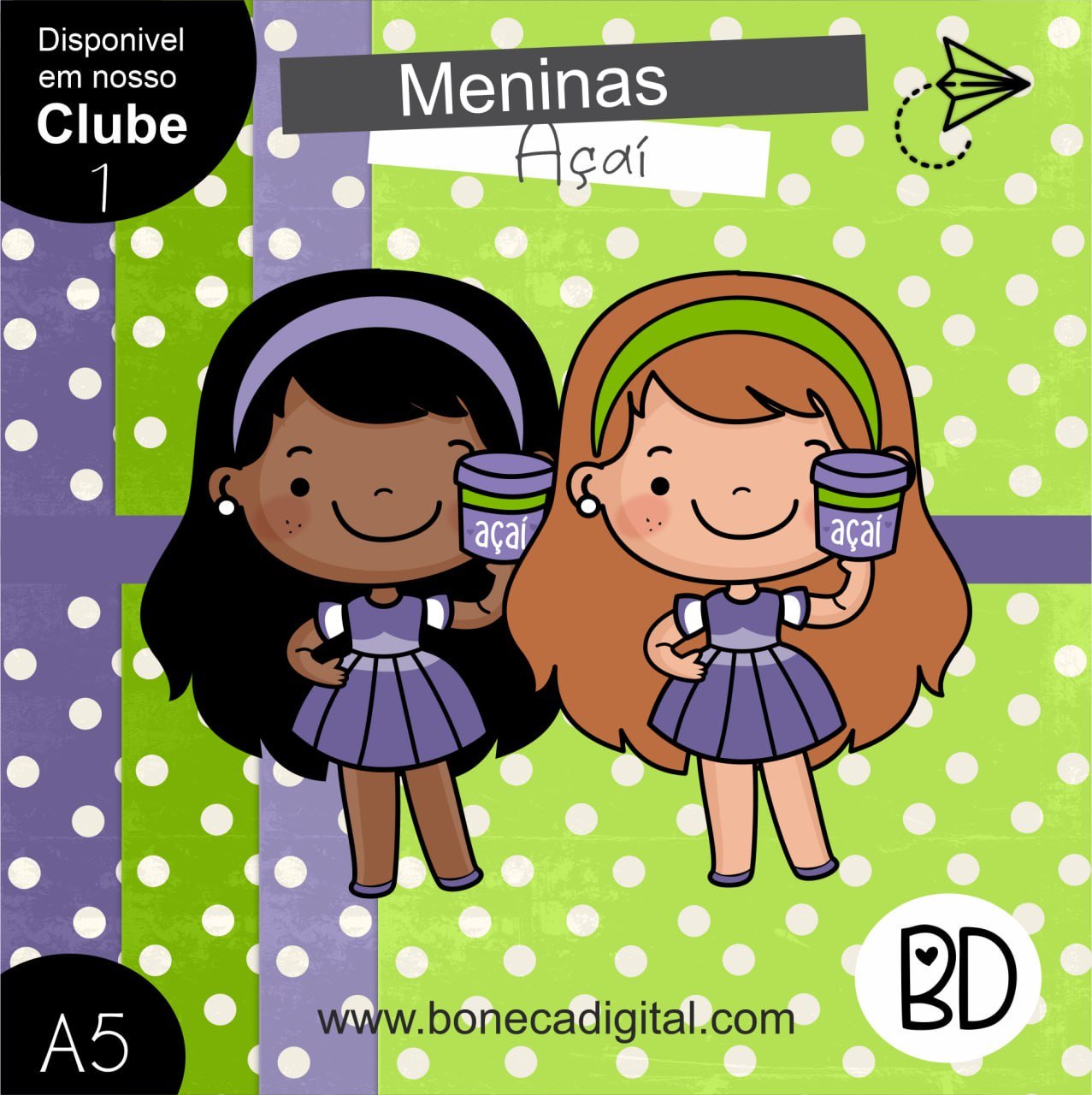 Kit Digital 4 Menina Açaí 1