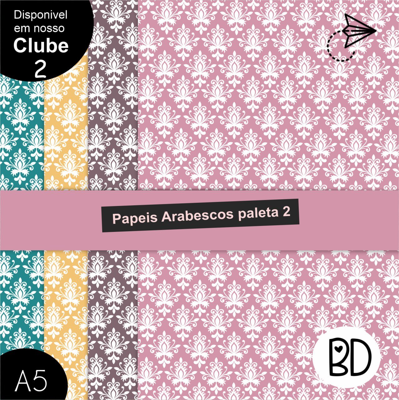 Kit Digital 48 Arabesco 1 Papeis Digitais 23