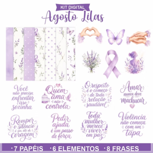 Kit Digital Agosto Lilás 1