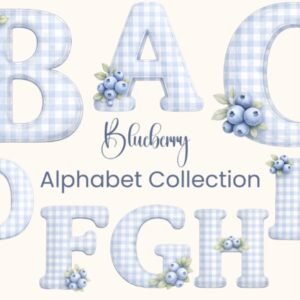 Kit Digital Alfabeto Blueberry 1