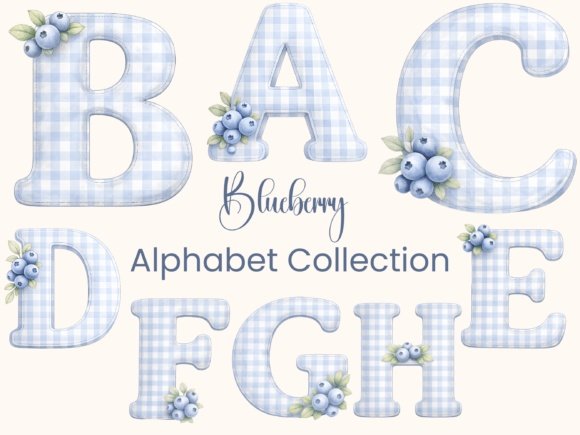 Kit Digital Alfabeto Blueberry 1