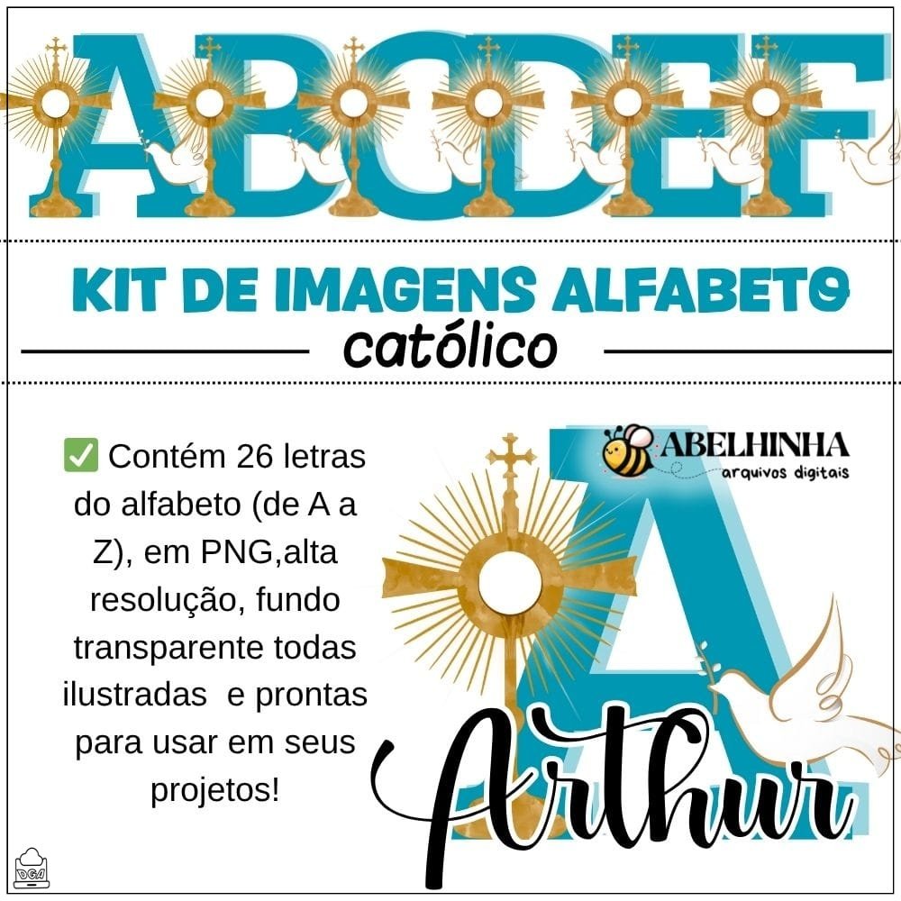Kit Digital Alfabeto Católico 1