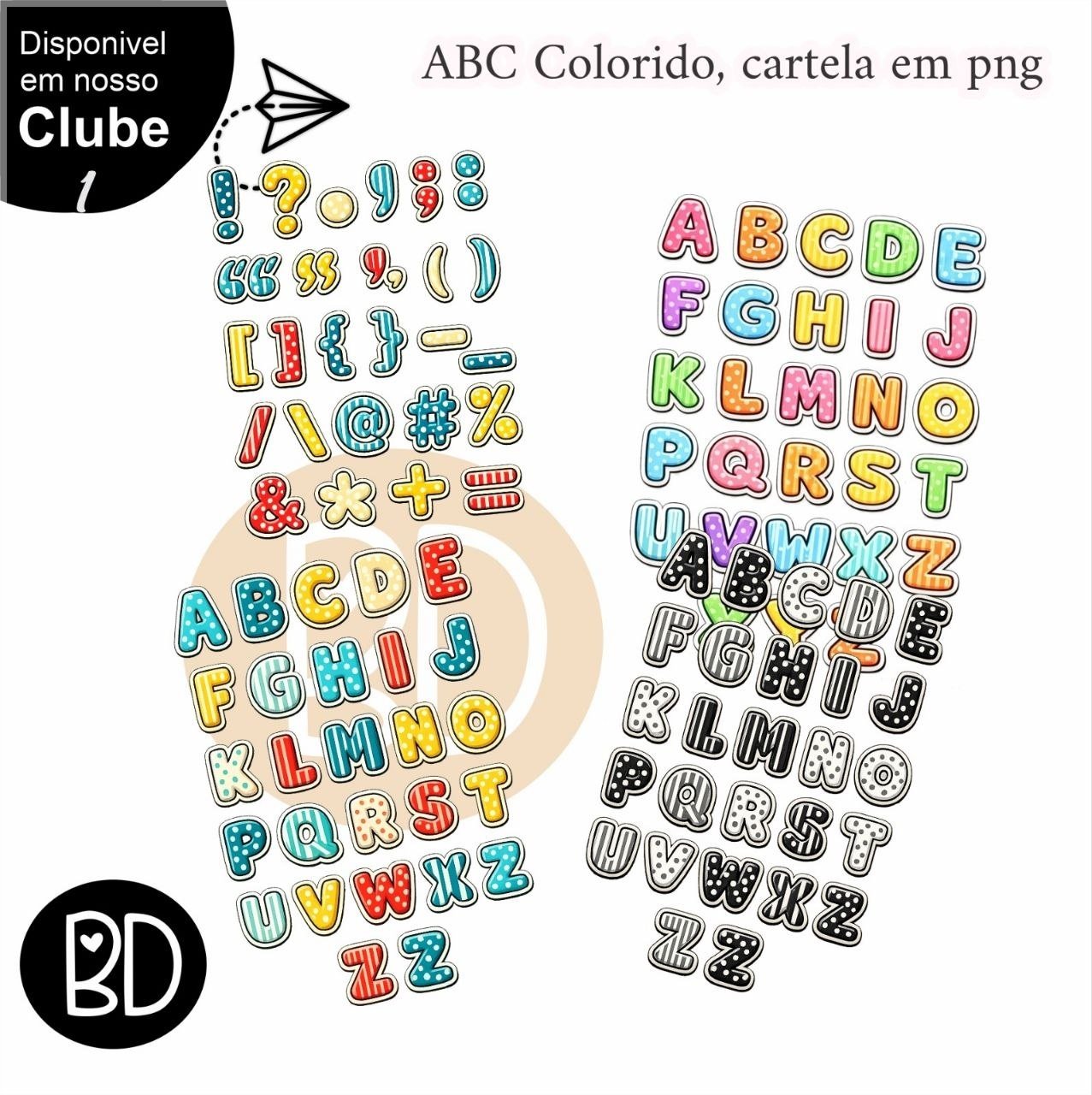Kit Digital Alfabeto Colorido 1