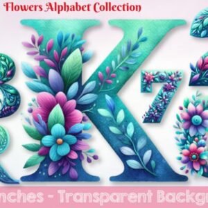 Kit Digital Alfabeto Flores 7