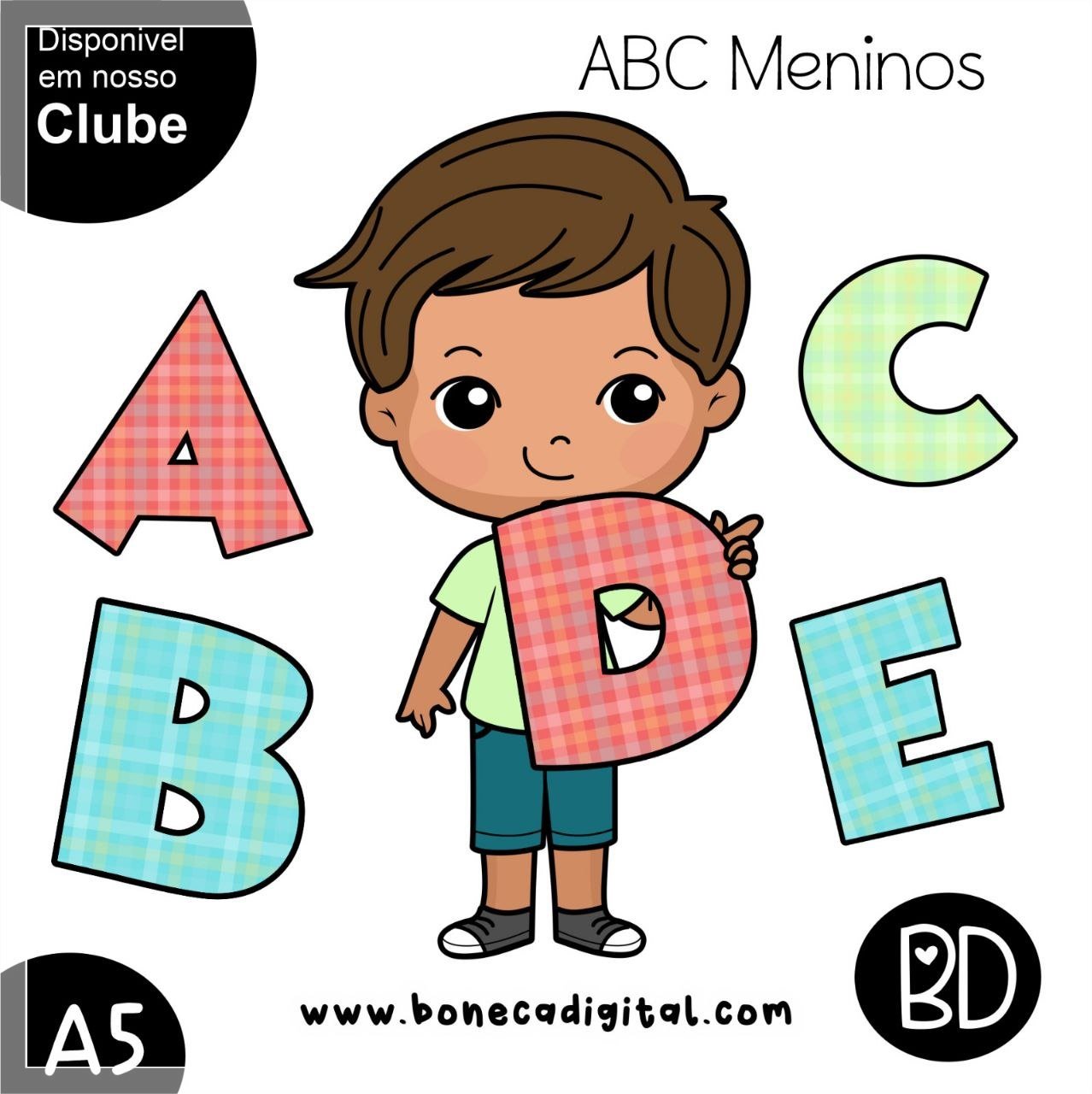 Kit Digital Alfabeto Kits Meninos Abc 2