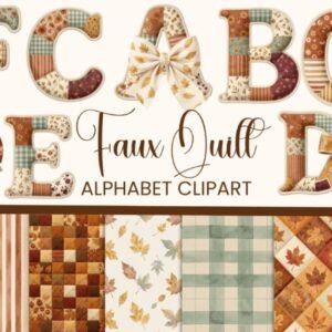 Kit Digital Alfabeto Patchwork Outono 10