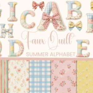 Kit Digital Alfabeto Patchwork Verão 11