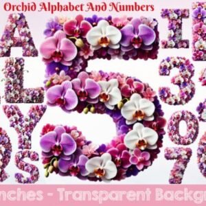 Kit Digital Alfabeto E Numeros Floral 12