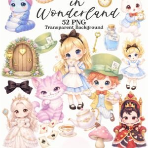 Kit Digital Alice In Wonderland Cute 2