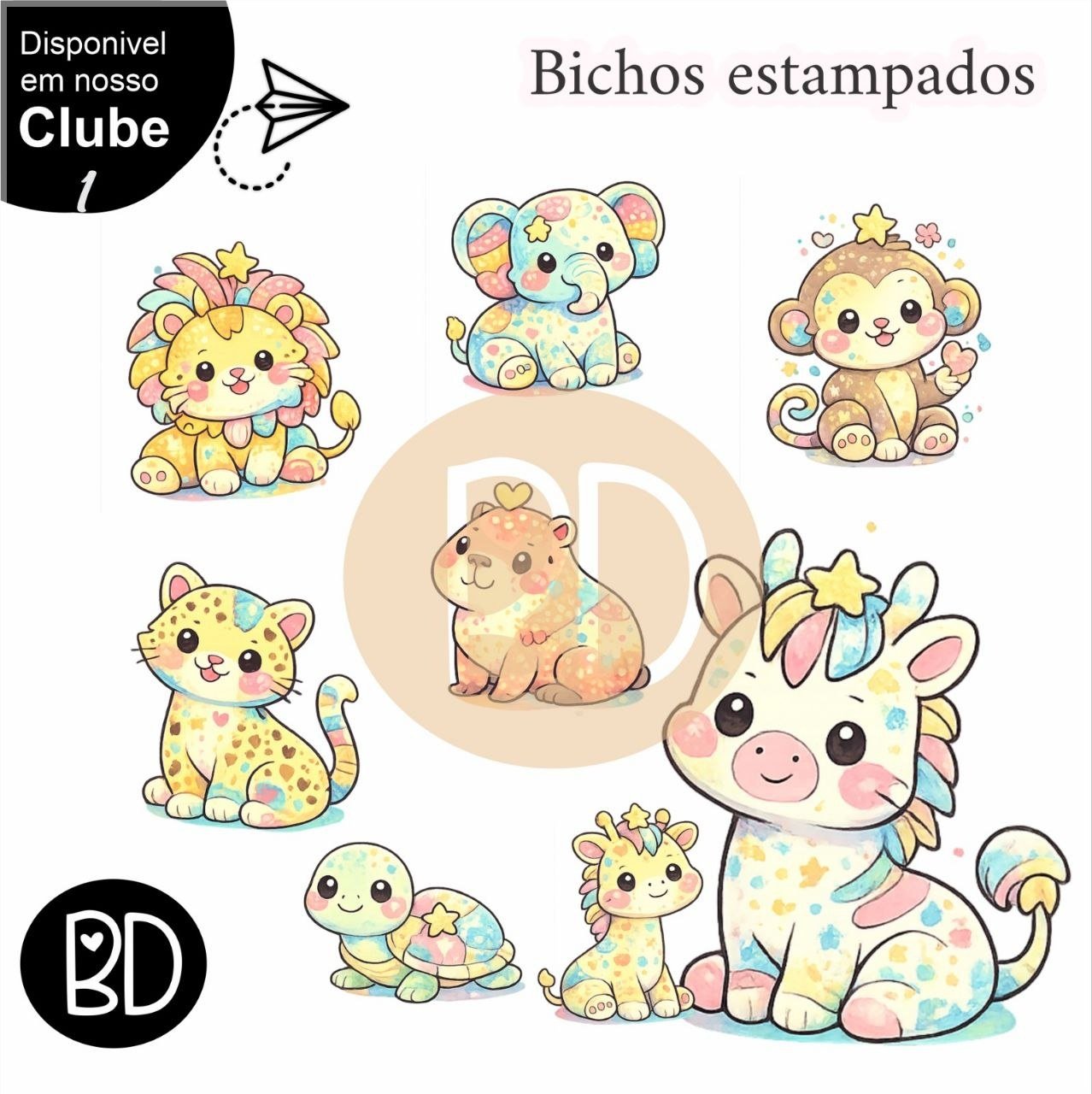 Kit Digital Animais Fofos 2