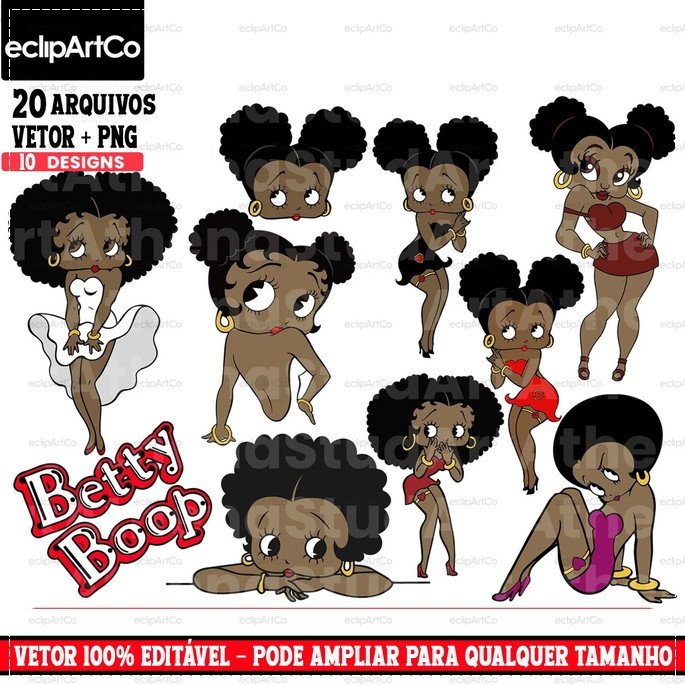 Kit Digital Betty Boop Afro 1